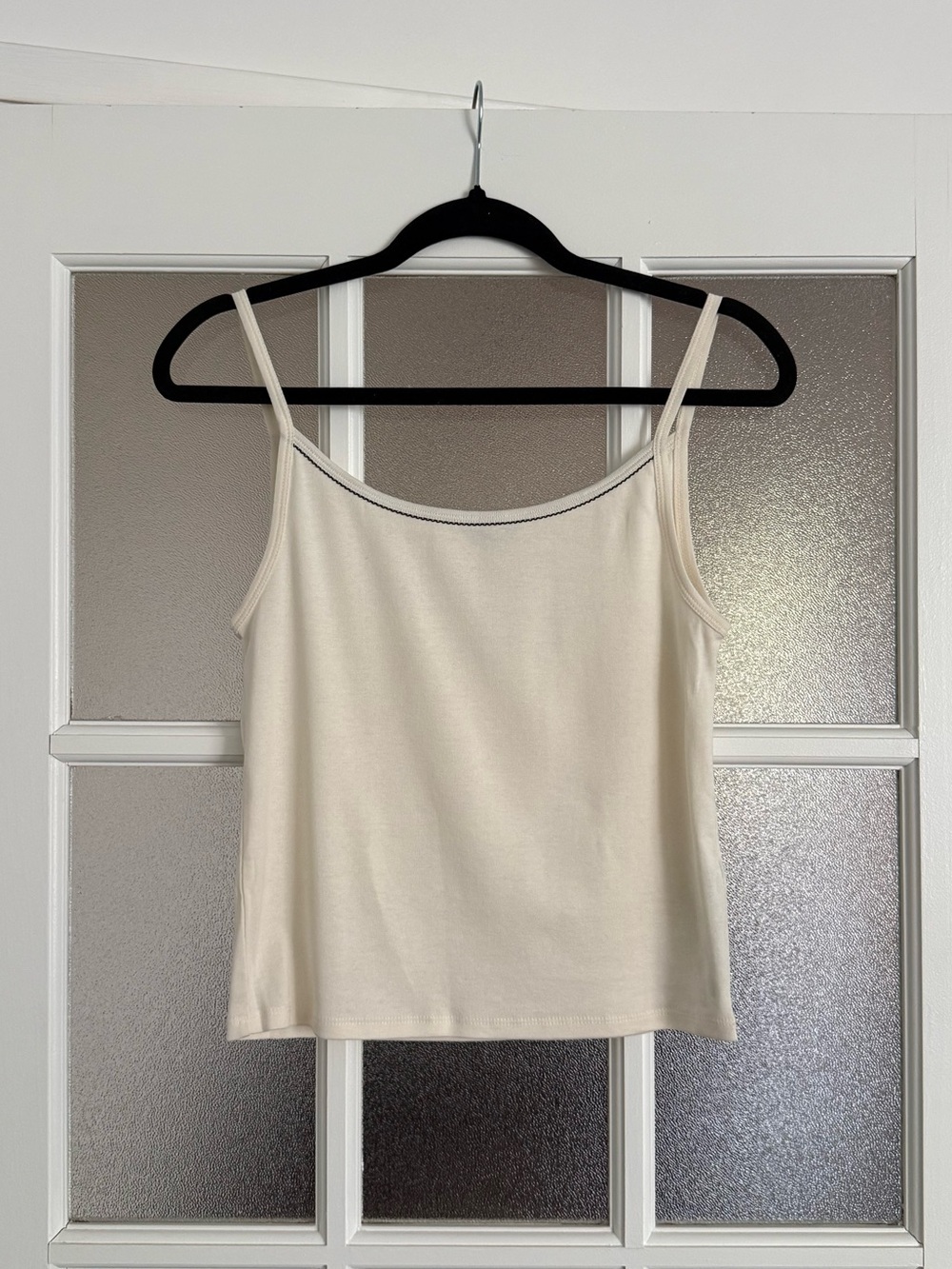 Massimo Dutti Cream Spaghetti Strap Camisole Tank